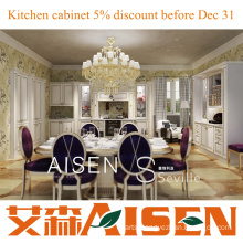 Seville 2014 Aisen New Design PVC Kitchen Cabinet Wooden Cabinets Hangzhou
